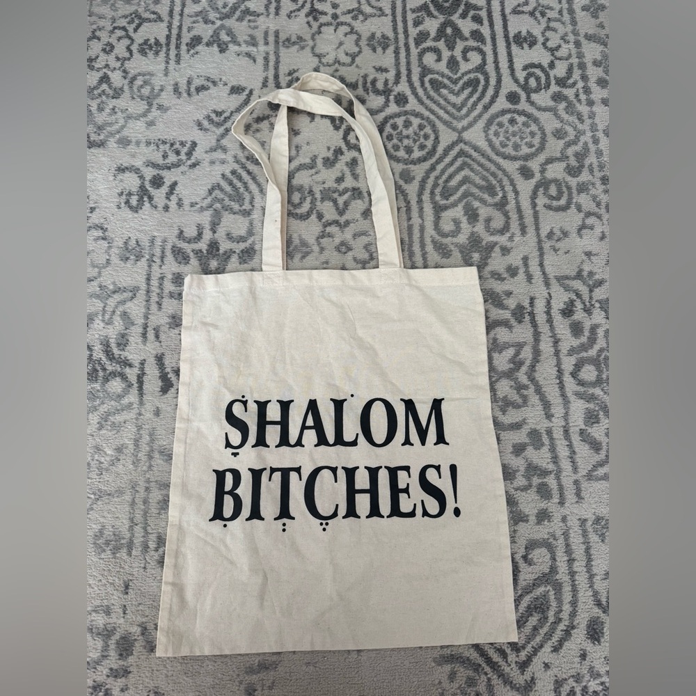 Canvas Tote Bag “Shalom Bitches” Graphic | 14x16 | Funny Statement Tote